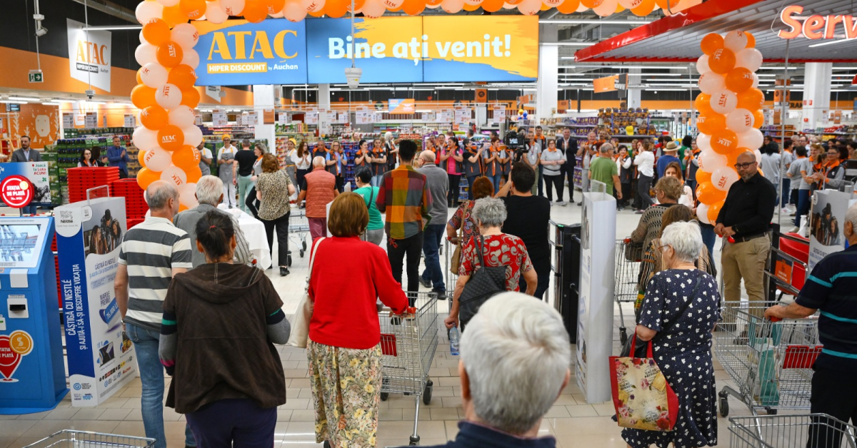 Două magazine Auchan au devenit hipermarketuri discount ATAC. În ce orașe au fost inaugurate