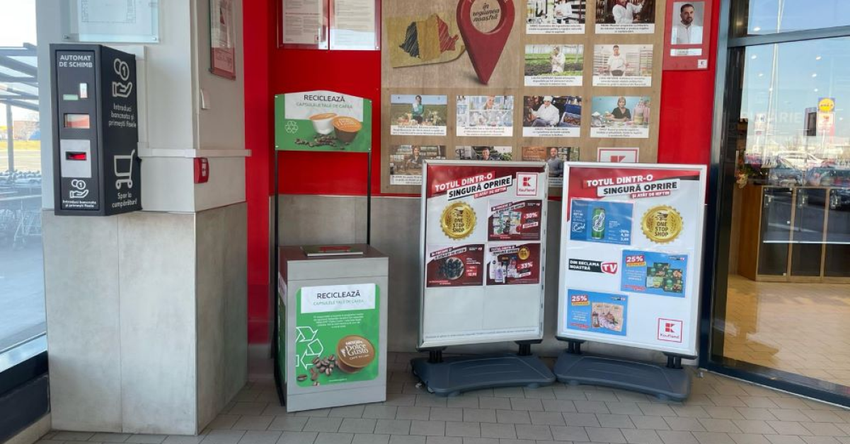 Nestlé instalează peste 50 de noi puncte de colectare a capsulelor NESCAFÉ Dolce Gusto, în magazinele Kaufland