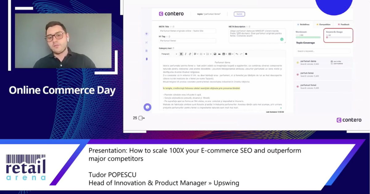 Tudor Popescu, Upswing: Trebuie să ne asigurăm că optimizăm categoriile de produse din site care au oportunitate