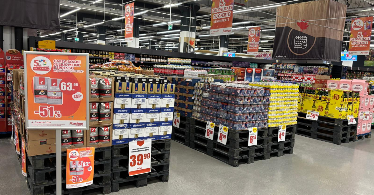Banii înapoi pe card și reduceri de 50%: Ce beneficii au românii care folosesc MyCLUB Auchan