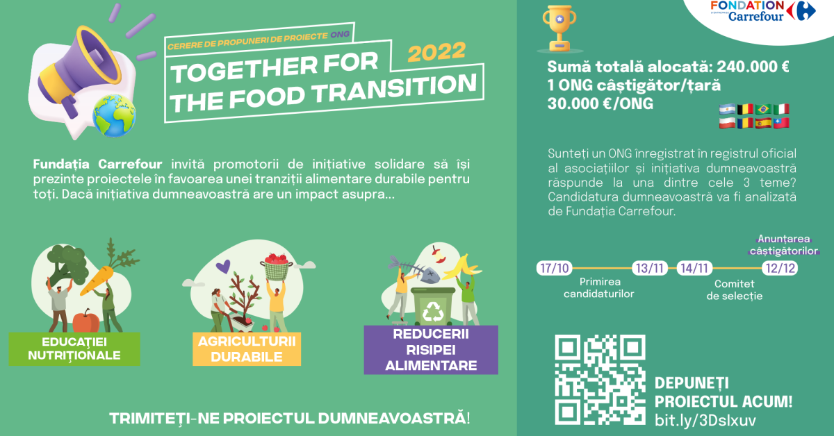 ONG-urile pot primi 30.000 euro de la Carrefour pentru proiecte de agricultură durabilă