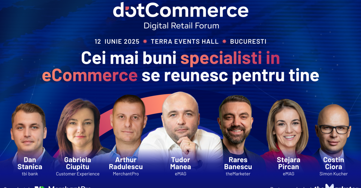 De la AI și automatizare, la CX, Gen Z și loializare - descoperă ce subiecte vor fi abordate la dotCommerce by MerchantPro