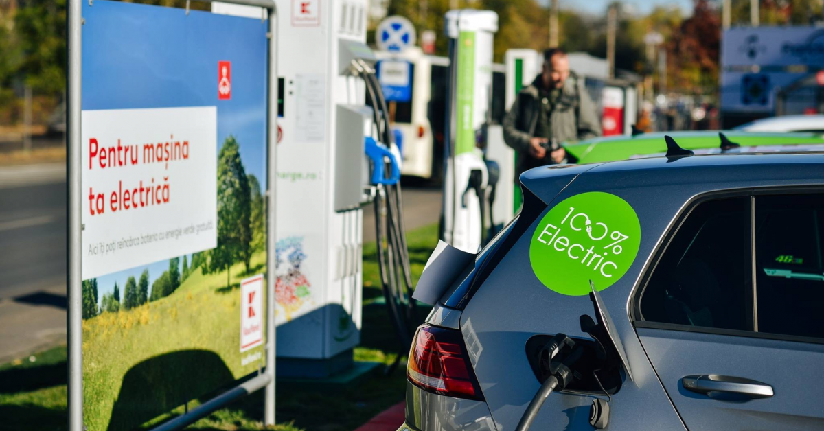 Kaufland a inaugurat primul hub de incarcare pentru automobilele electrice din Romania