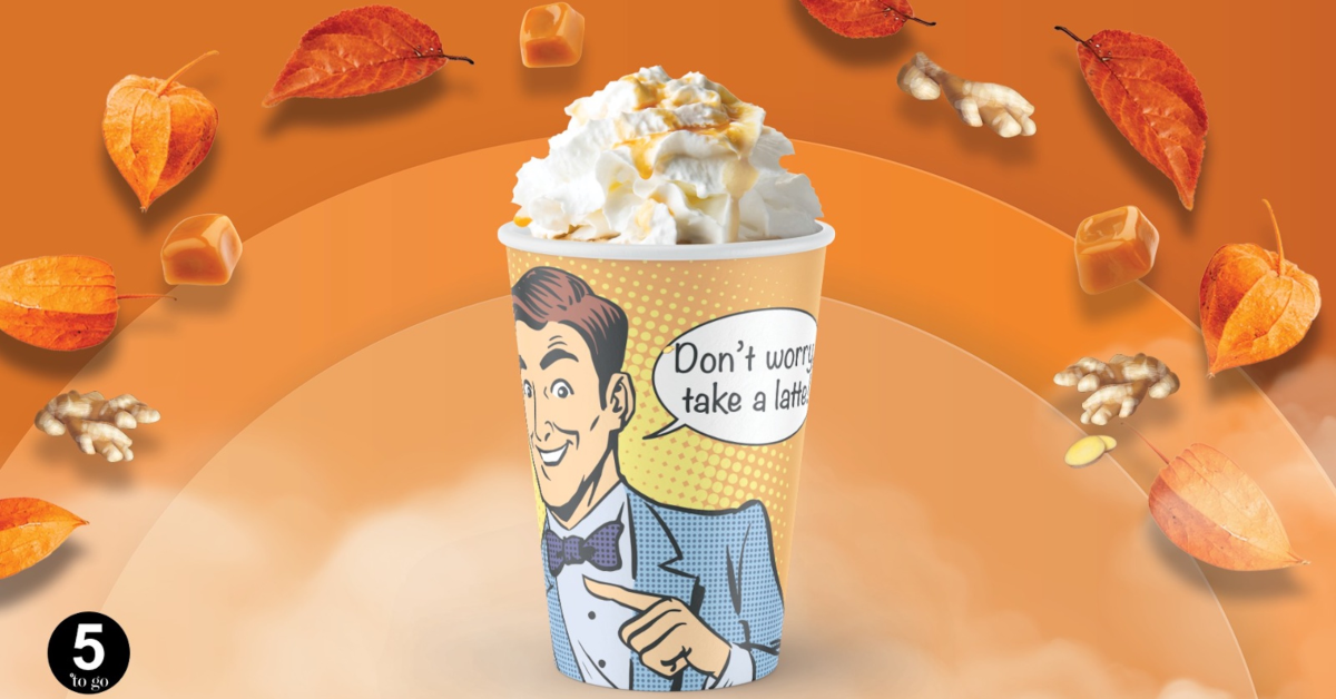 5 to go adaugă un nou produs în meniul de toamnă: Ginger Caramel Latte, o cafea creată cu ajutorul AI