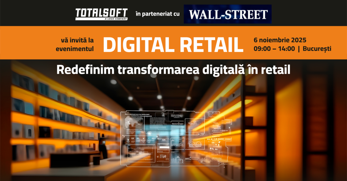 Evenimentul Digital Retail: Vino alături de experții în transformare digitală pentru a afla direcția în care se îndreaptă industria de retail