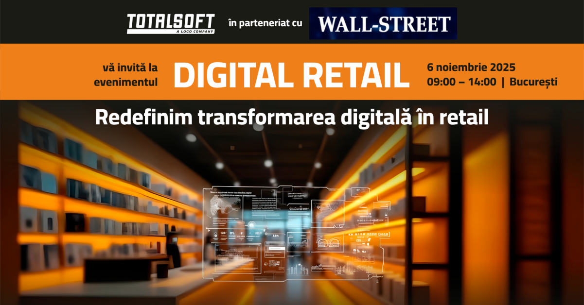 Evenimentul Digital Retail: Vino alături de experții în transformare digitală pentru a afla direcția în care se îndreaptă industria de retail