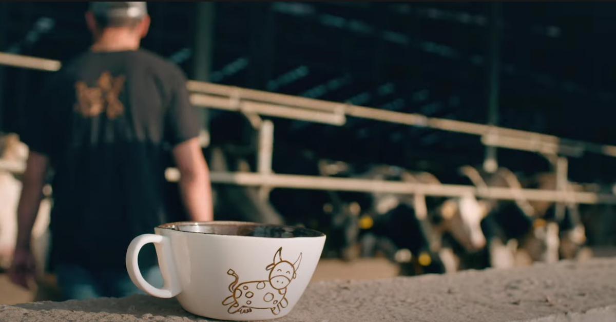 Lăptăria cu Caimac lansează primul spot TV, filmat la ferma și fabrica din Drăgoești, cu angajații