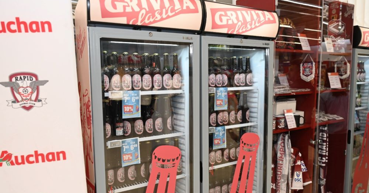 Fabrica Grivița scoate pe piață berea 1923 Un Mit, un omagiu pentru FC Rapid: berea e disponibilă doar în magazinele Auchan