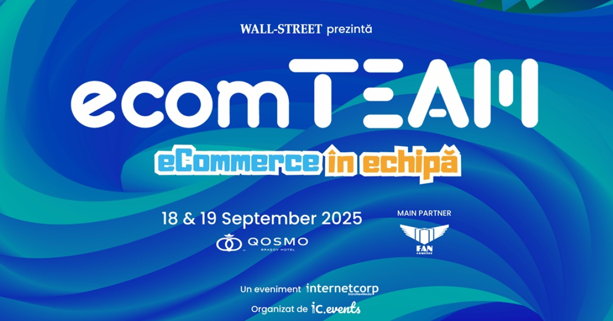 Brașov găzduiește a 15-a ediție ecomTEAM: eCommerce în echipă - evenimentul dedicat colaborării în e-commerce